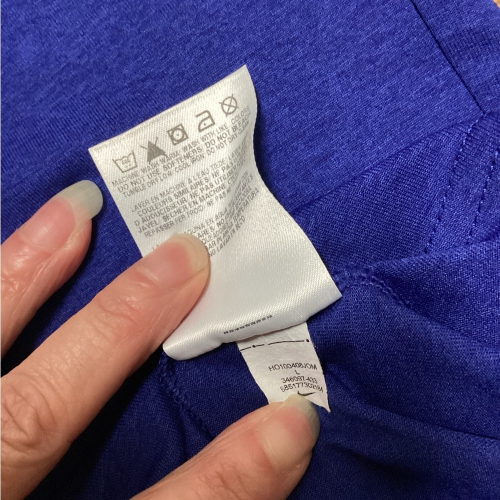Nike dri fit Shirt Women Royal Blue Size Large - Picture 5 of 7